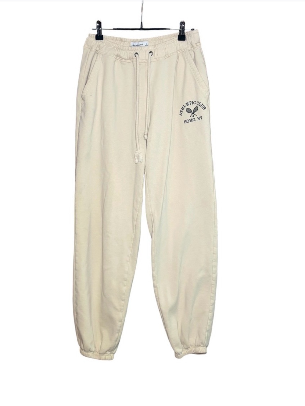 Abercrombie & Fitch Soft AF Cream High Waist Classic Jogger Sweatpants Small